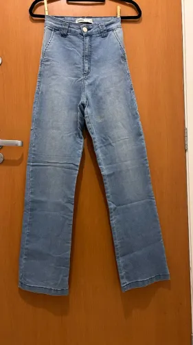 Calça jeans feminina wide leg cintura alta Iodice Tam. 38