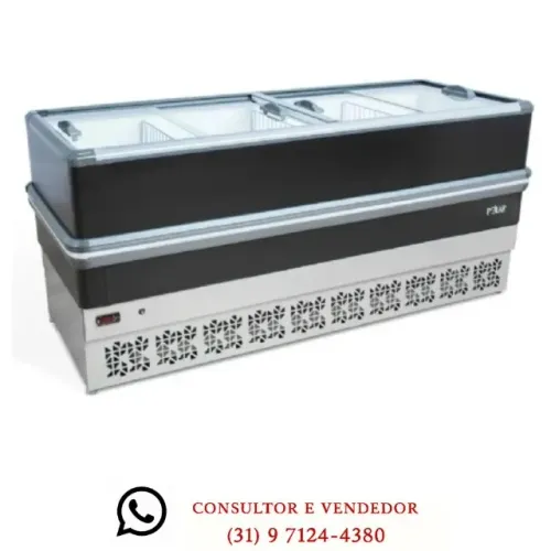 Ilha de Congelados 2M com LED Polar