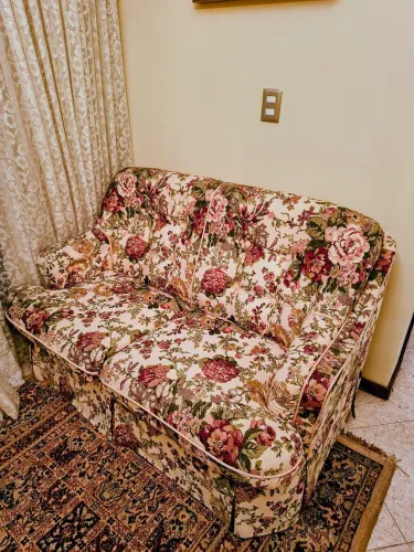Sofá estampado 2 lugares