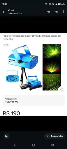 Projetor Holográfico para festas