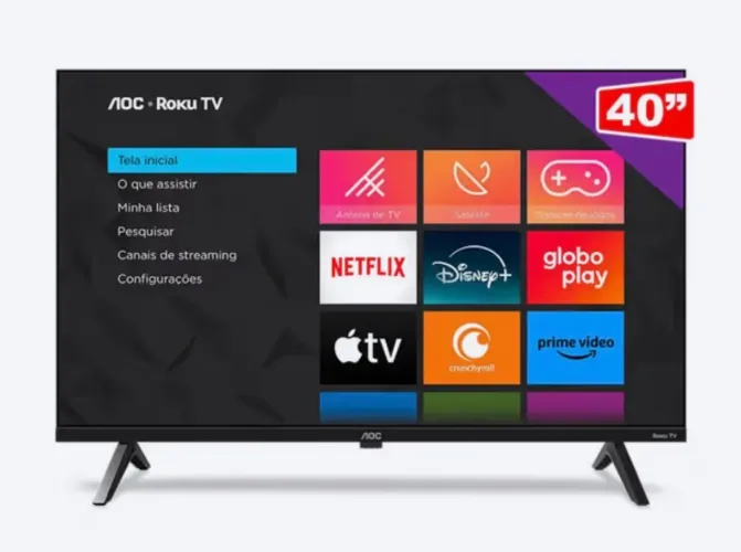 Smart TV 40" Full HD 40S5045/78G ROKU AOC