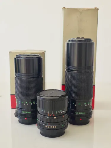 3 Lentes Canon FD Vintage
