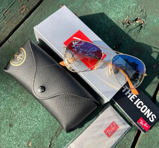 Ray ban aviador azul degrade rb3025 oculos de sol feminino