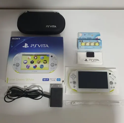 PS Vita Slim Green/White Desbloqueado 128gb