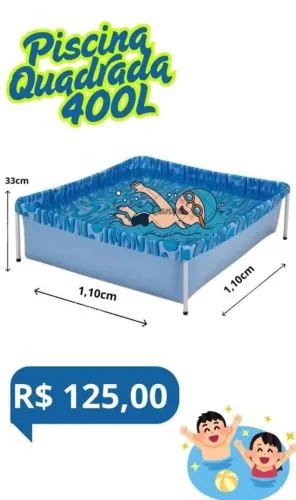 Piscina 400L Mor (Pronta entrega)