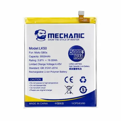 Bateria Mechanic Modelo LK50 Serve Para Moto G60s Lacrada Nova