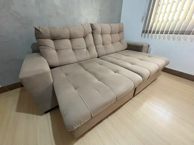 Sofá retrátil 2,20m - Suede - Super conservado!!