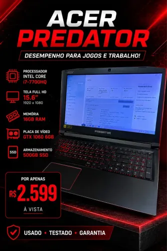 Notebook gamer Acer predator 