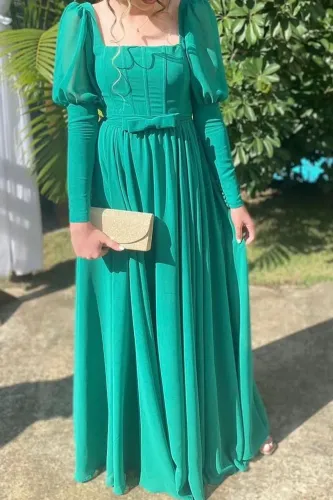 Vestido de festa longo verde P