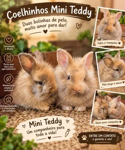 Coelho mini teddy