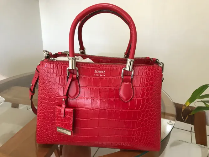Bolsa SCHUTZ handbag croco vermelha NOVA! ORIGINAL