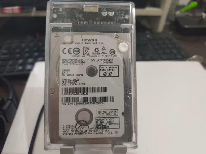 HD 250GB saudável com case usb nova