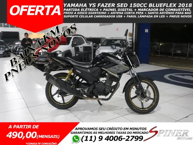 Yamaha YS Fazer SED 150cc BlueFlex Baixa KM 