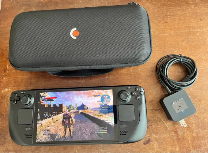 Steam Deck OLED 512GB + Bolsa + Carregador Original - Estado de Novo