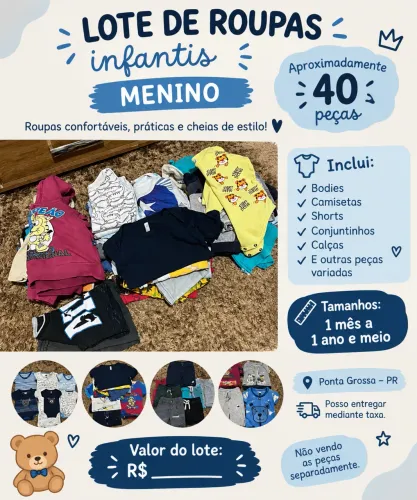LOTE DE ROUPAS INFANTIS - MENINO ?