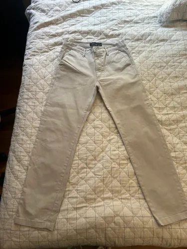 Calça Masculina Request Slim Cropped Sarja Cáqui Tam. 38