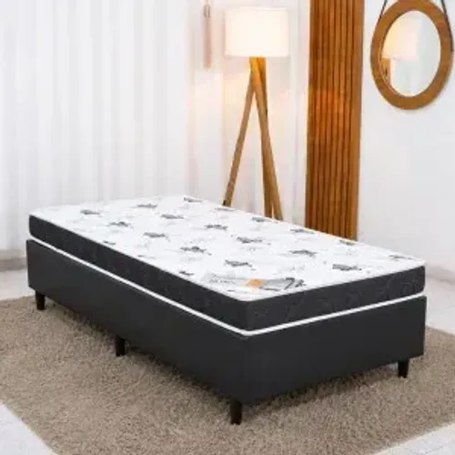 Conjunto NOVO! Base com Colchão Solteiro D28