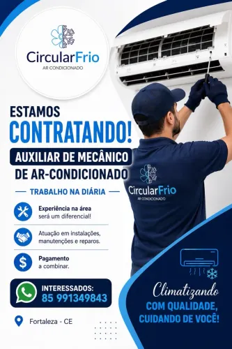 Auxiliar de mecânico ar condicionado