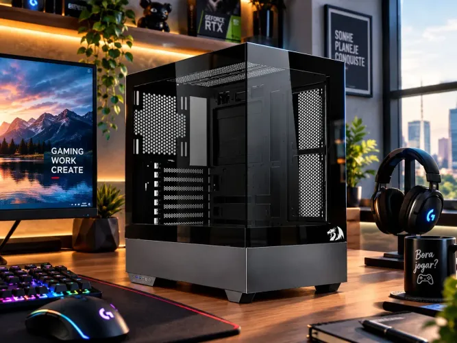Gabinete Gamer Redragon Reflect Pro (Acessório novo Caixa lacrada)
