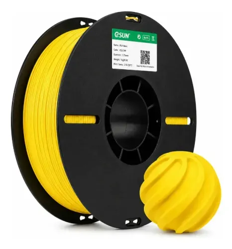 Filamento Esun Pla Basic 1,75mm Rolo 1kg Cor Amarelo