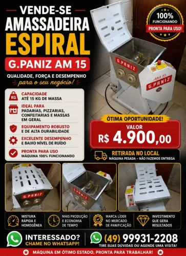Amassadeira especial g.paniz am 15