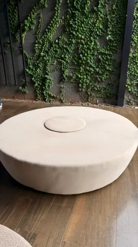 Sofa puff area externa com cooler