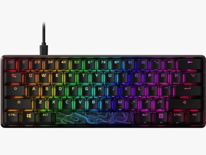 TECLADO MECANICO HYPERX ALLOY ORIGINS 60, Preto com iluminação RGB