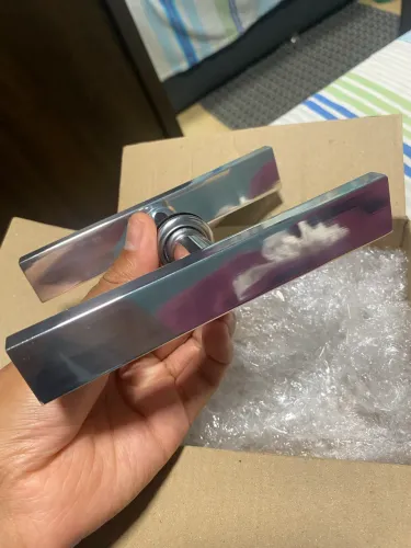 Puxador para Porta de Vidro ou Box de Banheiro, Barra Chata, 1 Furo, 15cm