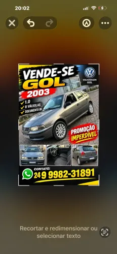 Volkswagen Gol Geração III Plus 1.0 MI 16V Gasolina Mec. 4P 2003