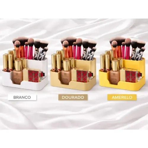 ORGANIZADOR DE COSMÉTICOS + ORGANIZADOR DE MAQUIAGEM