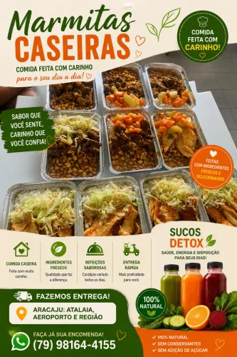 Marmitas e sucos detox