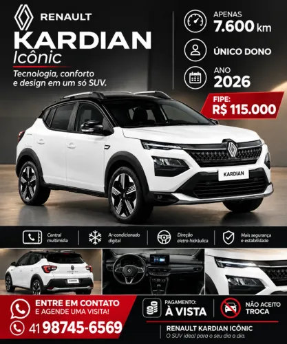 Renault Kardian ICONIC 1.0 TB 12V 5P AUT. 2026