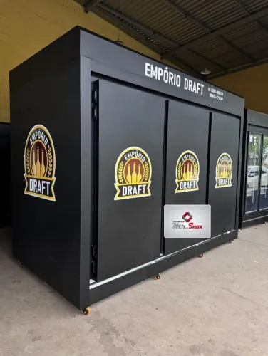Camara fria móvel para estoque de bebidas 