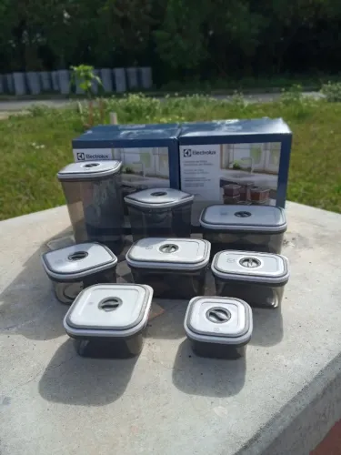 Conjunto De Potes Organizadores Herméticos 8 Peças - Oportunidade (Na Caixa)
