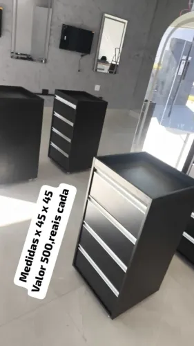 GAVETEIRO CM 4 GAVETAS IDEAL P/CLÍNICA/ESCRITÓRIO/ SALÃO/BARBEARIA MDF NOVO MDF NOVO 