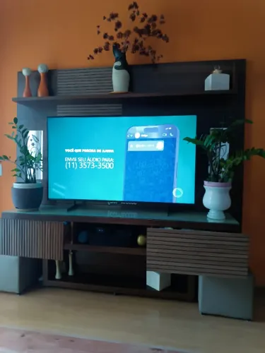 Home rack de tv, em madeira