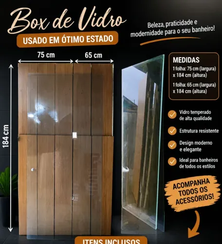 Vidro para box de banheiro