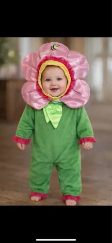 Fantasia de florzinha infantil tamanho 6/12 meses