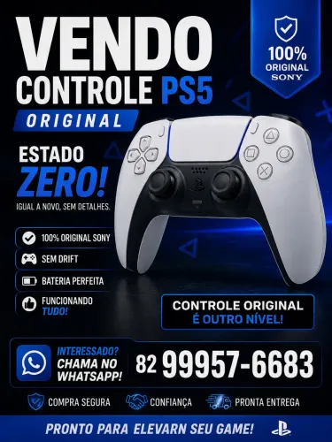 Vende-se controle PS5 estado novo !
