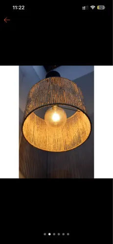 Lustre de palha natural