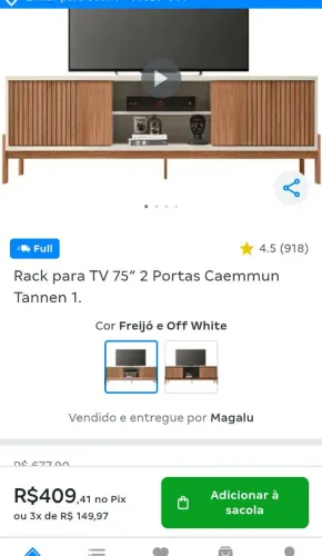 RACK TV 72 TANNEN CAEMMUM NOVO NA CX