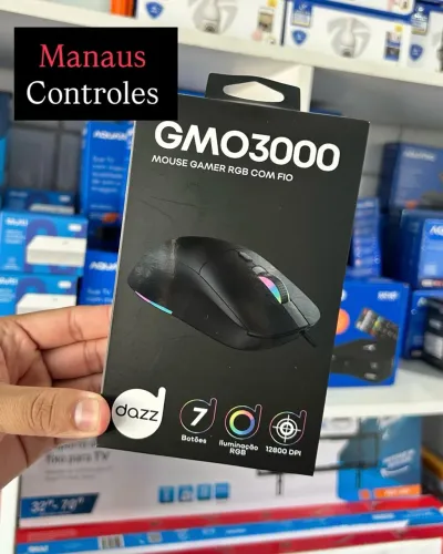 Mouse Gamer GMO 3000 Conexão USB 2.0 12.800 Dpi