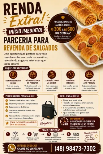 OPORTUNIDADE DE RENDA EXTRA - PALHOÇA/SC