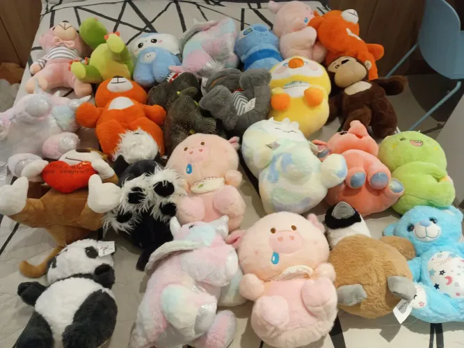 Lote 25 pelúcias médias (garra de 5,00/6,00) - Br Machine, NJoy ou similares