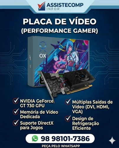 Placa de video GTX 730 4g Nvidea 