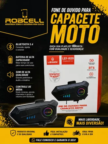 Fone de ouvido para capacete