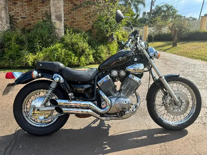 Linda moto YAMAHA XV 535, 1995, preta, apenas 12300 km, único dono