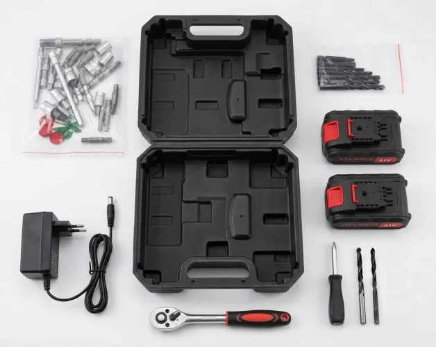 Furadeira Parafusadeira Bateria 21v Profissional Maleta E Acessórios