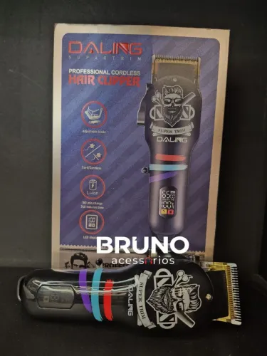 Maquina de Cortar cabelo profissional daling DL-1193 sem fio alta performance 