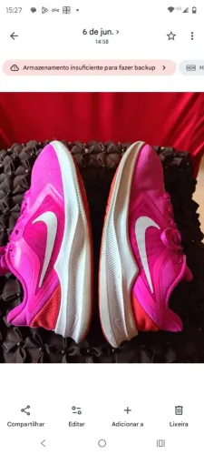 Nike Downshifter 29 Basket Femme Rose , excelente para academia e treinos, tamanho 34.